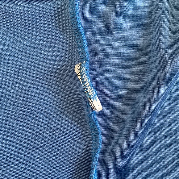 Blue Cropped Button Up Shirt - Picture 6 of 8